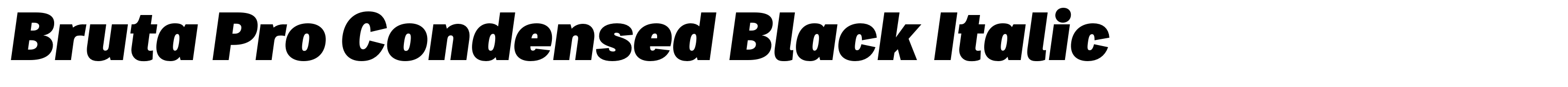 Bruta Pro Condensed Black Italic
